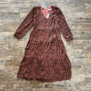 NWT LOFT leopard print dress S